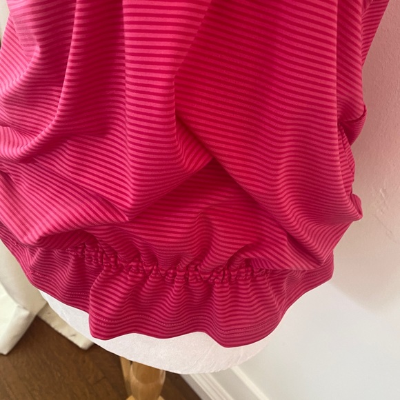 Athleta Bright Pink Tank cinched bottom - Picture 3 of 7